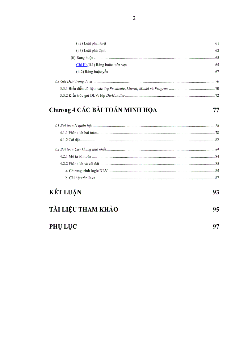 image for page Nghiên cứu các phương pháp biểu diễn tri thức trong lập trình Logic