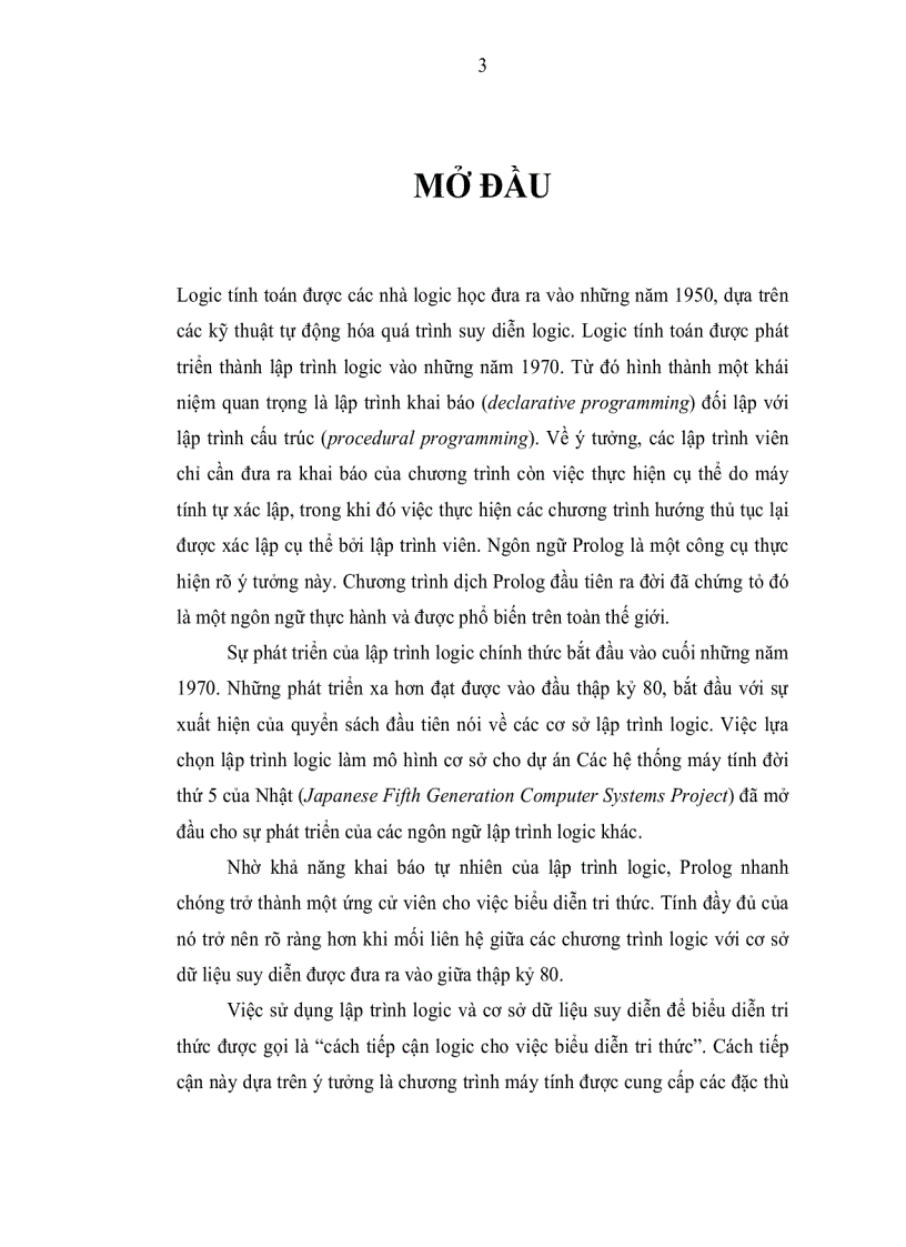 image for page Nghiên cứu các phương pháp biểu diễn tri thức trong lập trình Logic