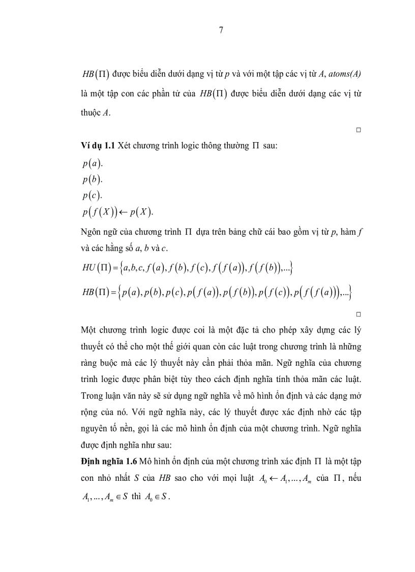 image for page Nghiên cứu các phương pháp biểu diễn tri thức trong lập trình Logic