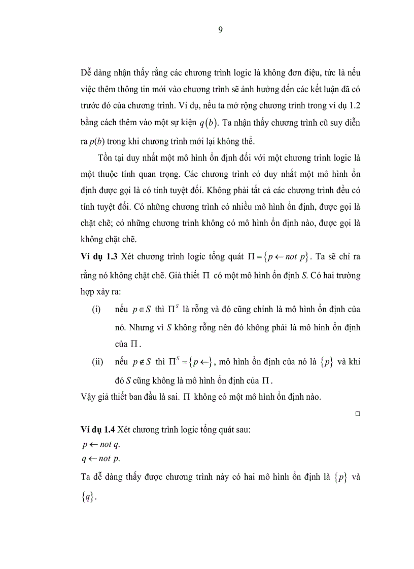 image for page Nghiên cứu các phương pháp biểu diễn tri thức trong lập trình Logic