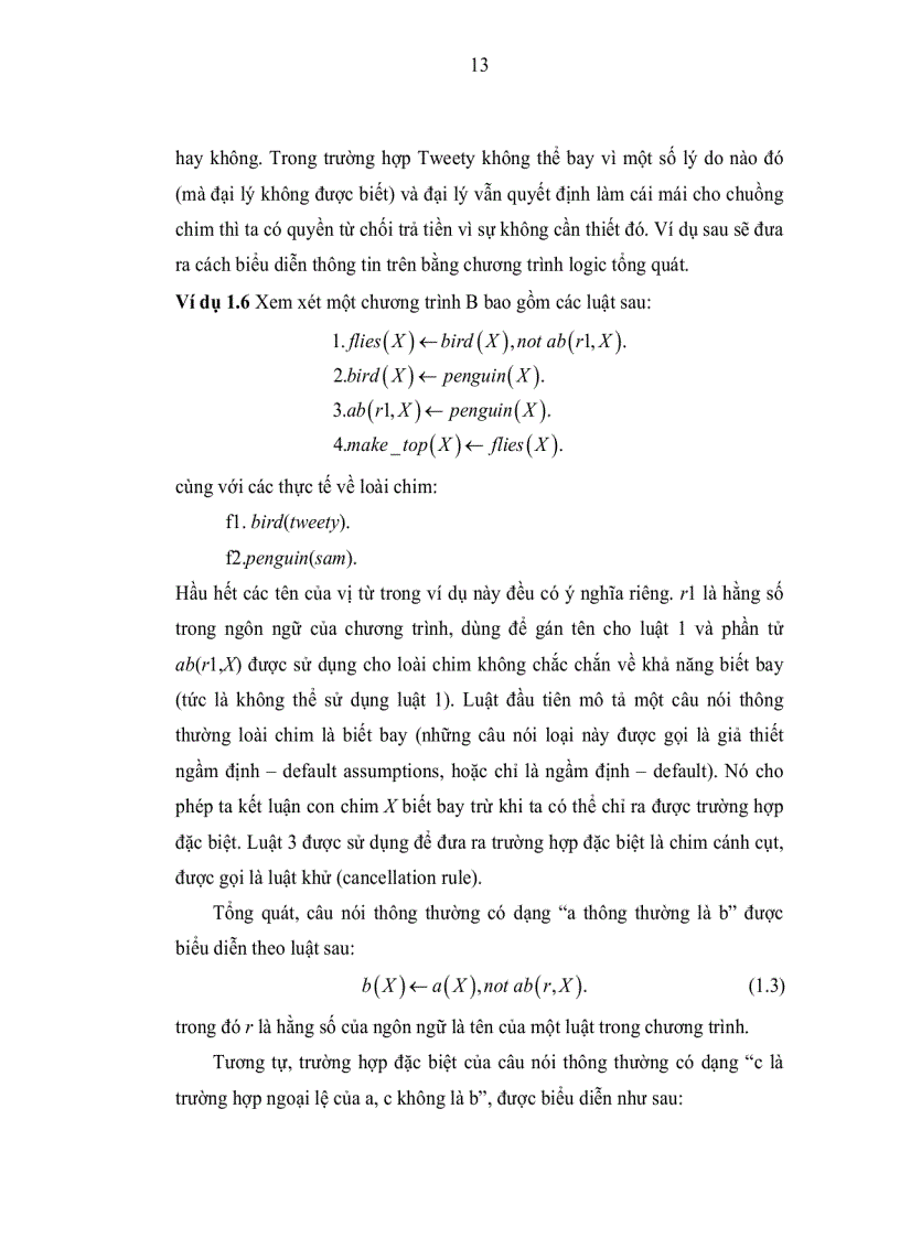 image for page Nghiên cứu các phương pháp biểu diễn tri thức trong lập trình Logic