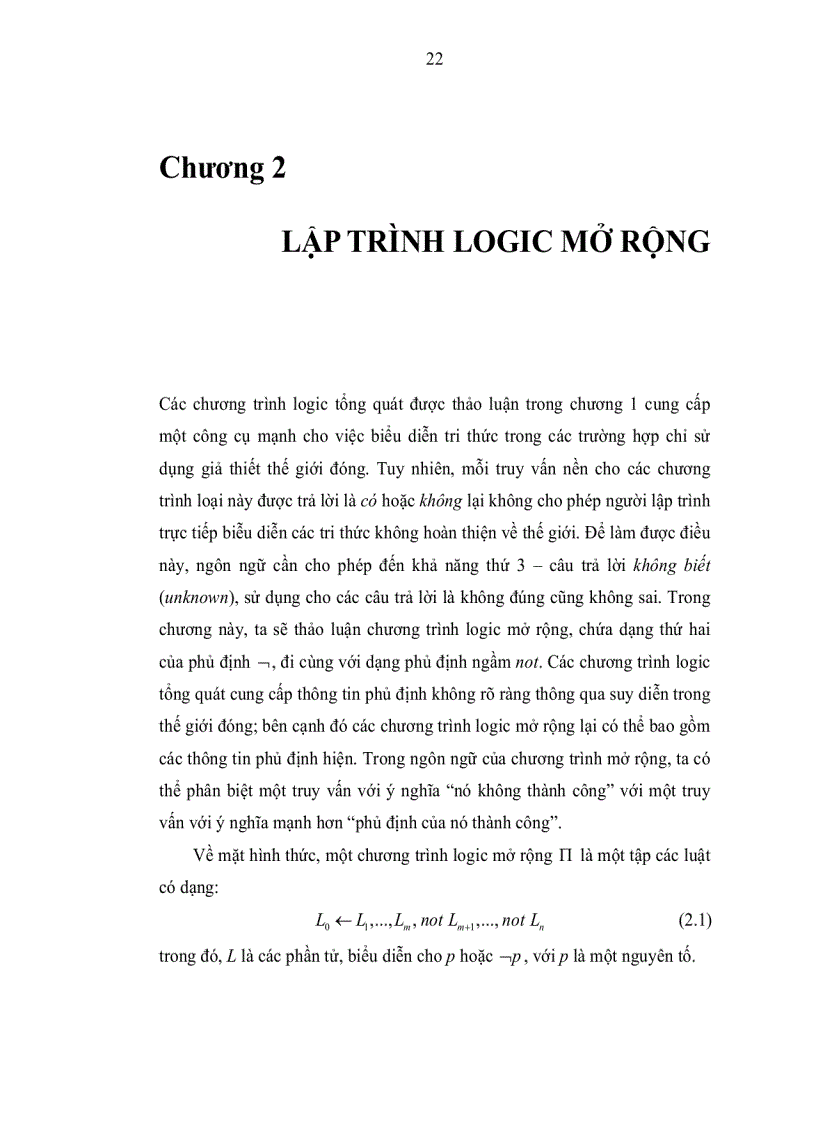 image for page Nghiên cứu các phương pháp biểu diễn tri thức trong lập trình Logic