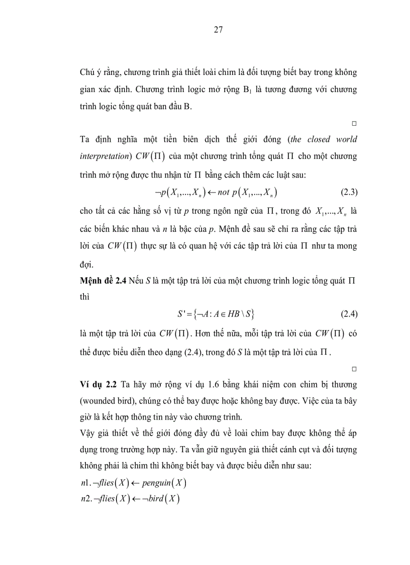 image for page Nghiên cứu các phương pháp biểu diễn tri thức trong lập trình Logic