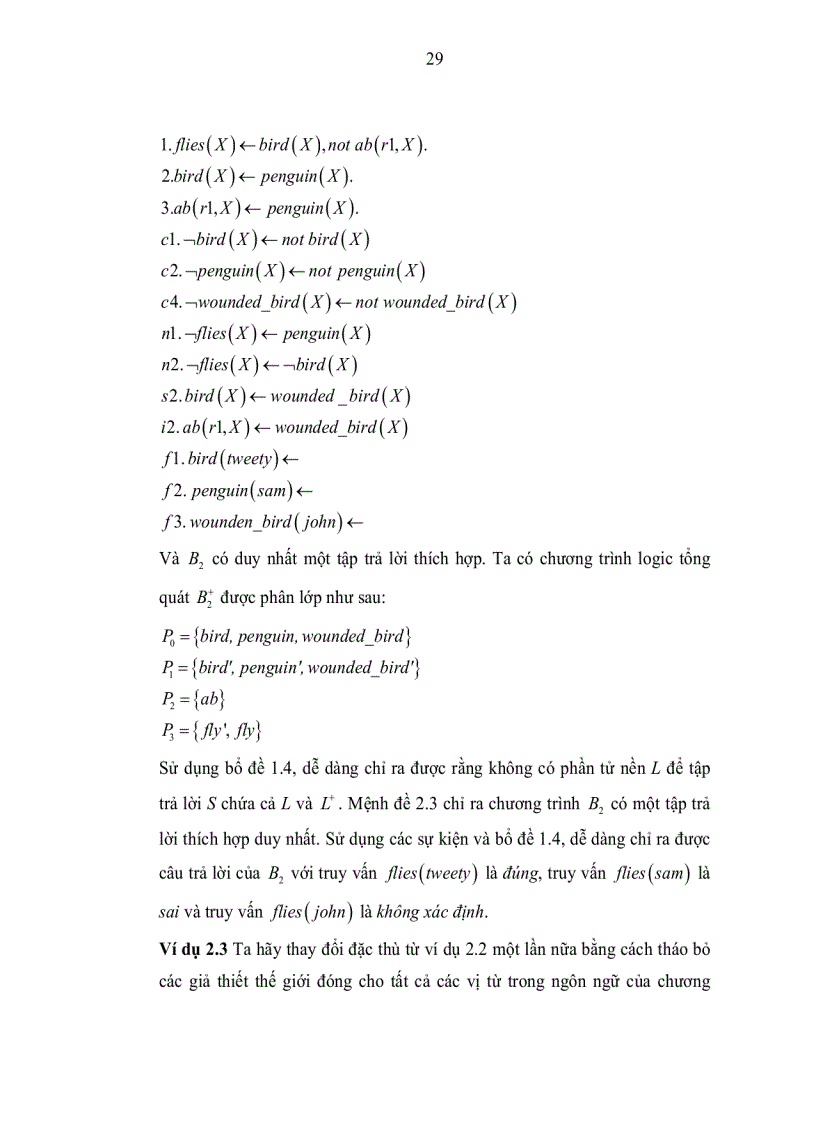image for page Nghiên cứu các phương pháp biểu diễn tri thức trong lập trình Logic