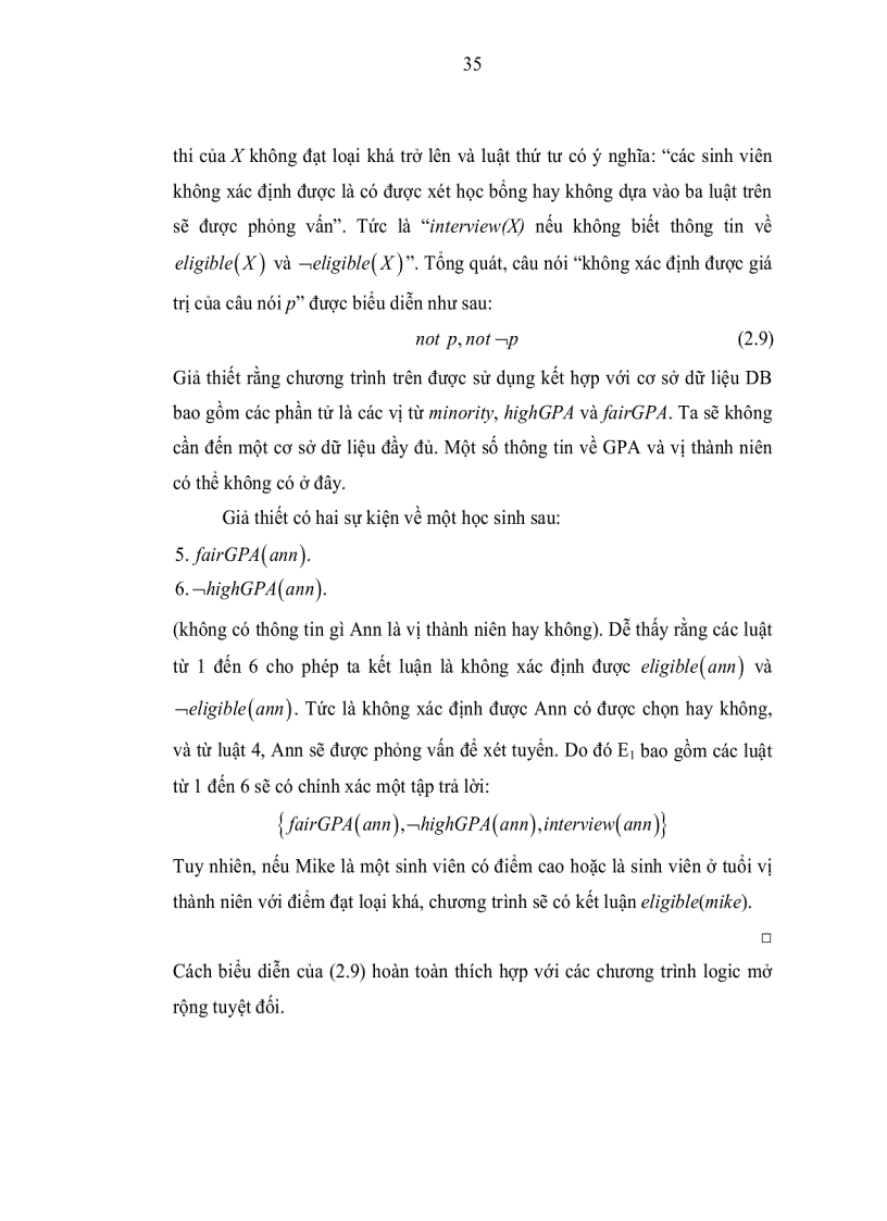 image for page Nghiên cứu các phương pháp biểu diễn tri thức trong lập trình Logic