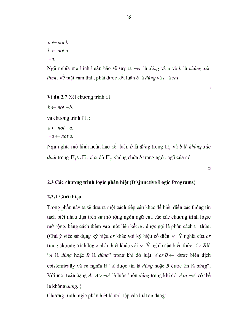 image for page Nghiên cứu các phương pháp biểu diễn tri thức trong lập trình Logic