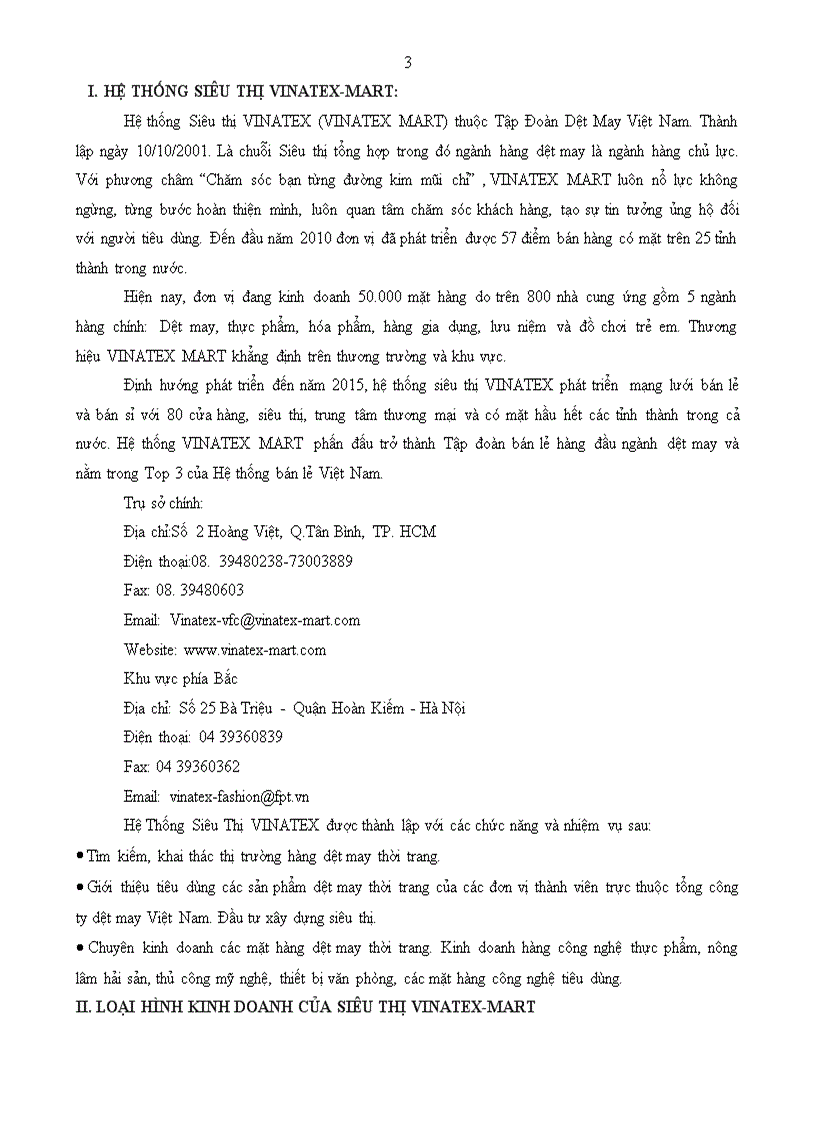 image for page Phân tích mô hình kinh doanh của hệ thống siêu thị VINATEX MART