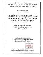 Nghiên cứu sử dụng bã thải nhà máy hóa chất tân bình trong sản xuất gạch