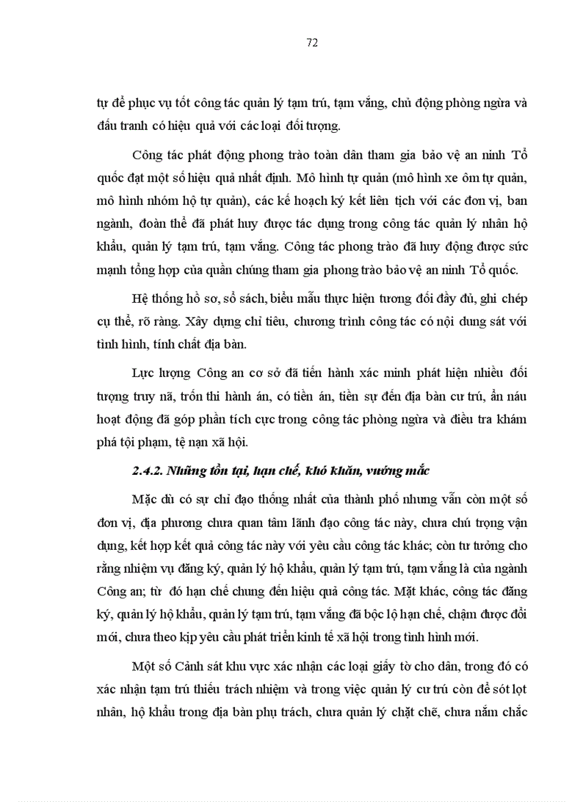 image for page Thực trạng và giải pháp nâng cao hiệu quả quản lý tạm trú tạm vắng của Công an cơ sở phục vụ công tác phòng ngừa đấu tranh chống tội phạm trên địa bàn thành phố Hồ Chí Minh