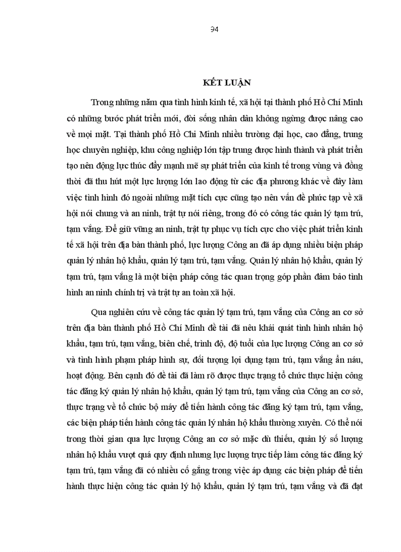 image for page Thực trạng và giải pháp nâng cao hiệu quả quản lý tạm trú tạm vắng của Công an cơ sở phục vụ công tác phòng ngừa đấu tranh chống tội phạm trên địa bàn thành phố Hồ Chí Minh