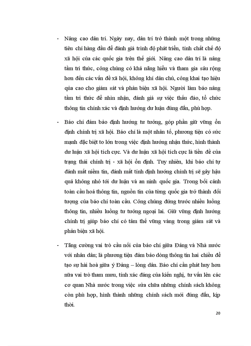 image for page Vai trò giám sát và phản biện xã hội của báo chí