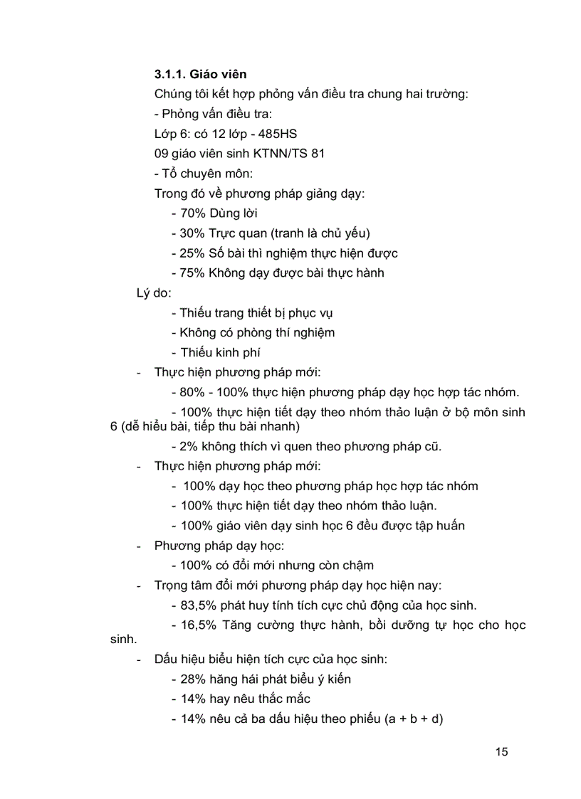image for page Thực trạng và giải pháp nâng cao chất lượng giảng dạy và học tập môn sinh học lớp 6 sách giáo khoa mới ở các trường thcs tỉnh an giang