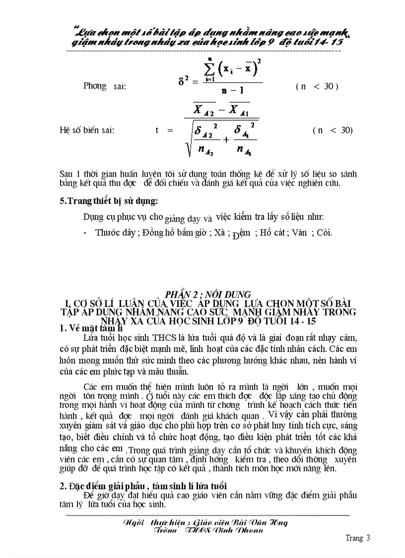 image for page Lựa chọn một số bài tập áp dụng nhằm nâng cao sức mạnh giậm nhảy trong nhảy xa của học sinh lớp 9 độ tuổi 14 15