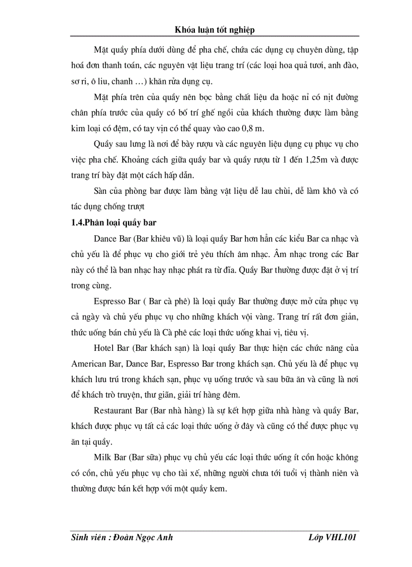 image for page Tìm hiểu nghiệp vụ pha chế quầy Bar tại nhà hàng Focus Hải Phòn