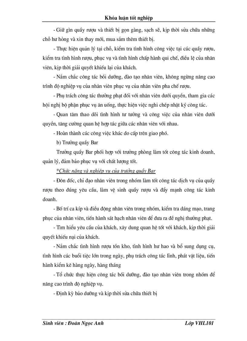 image for page Tìm hiểu nghiệp vụ pha chế quầy Bar tại nhà hàng Focus Hải Phòn