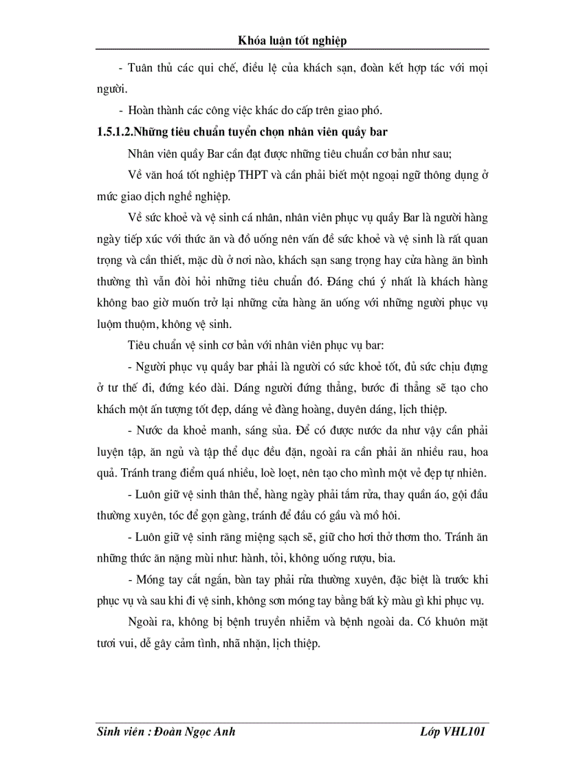 image for page Tìm hiểu nghiệp vụ pha chế quầy Bar tại nhà hàng Focus Hải Phòn