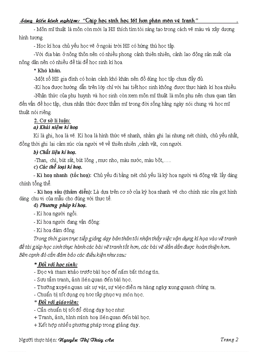 image for page Giúp học sinh học tốt hơn phân môn vẽ tranh