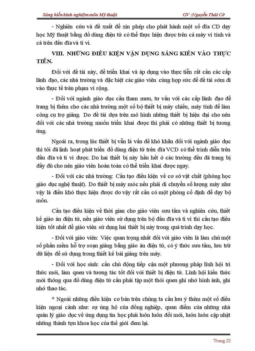 image for page Ứng dụng Công nghệ thông tin trong việc đổi mới phương pháp dạy học phần Quan sát nhận xét và thực hành của phân môn vẽ tranh bậc Trung học cơ sở