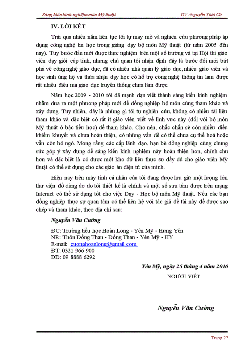 image for page Ứng dụng Công nghệ thông tin trong việc đổi mới phương pháp dạy học phần Quan sát nhận xét và thực hành của phân môn vẽ tranh bậc Trung học cơ sở