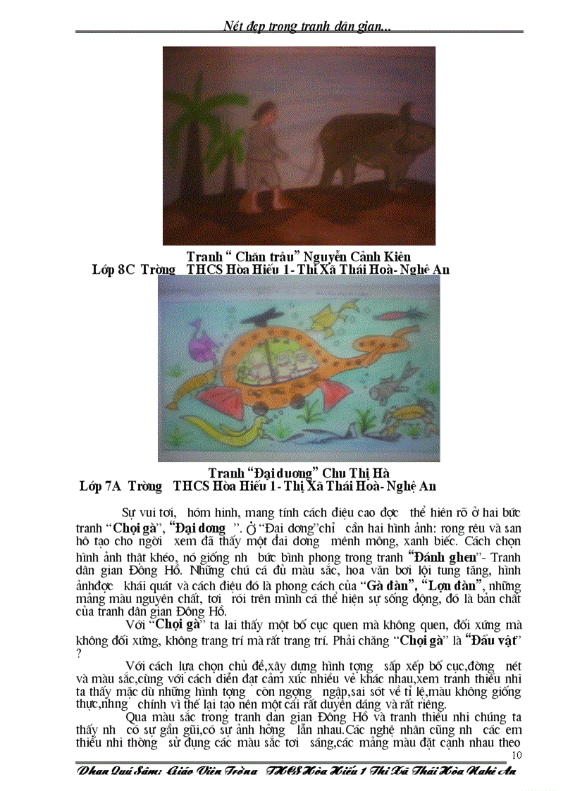 image for page Khái quát nét đẹp tranh dân gian Đông Hồ trong dạy học mỹ thuật cho học sinh phổ thông