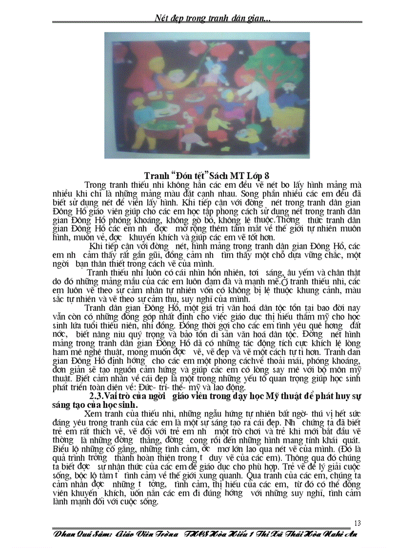 image for page Khái quát nét đẹp tranh dân gian Đông Hồ trong dạy học mỹ thuật cho học sinh phổ thông