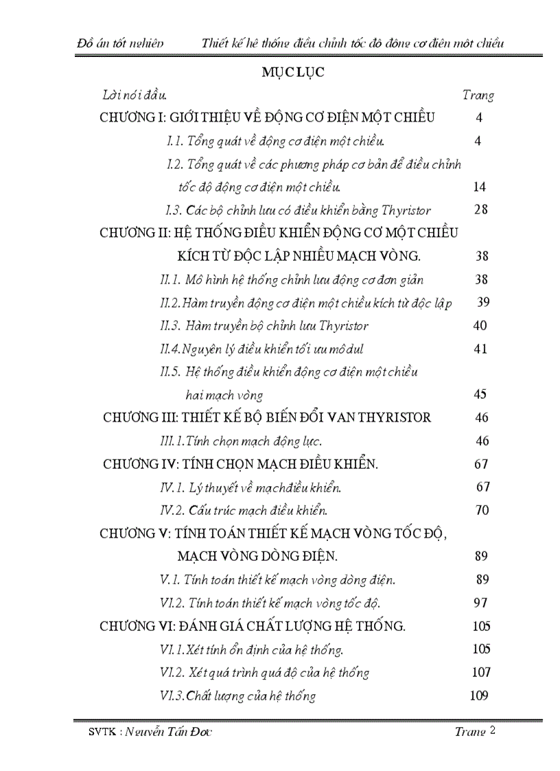 image for page Thiết kế hệ thống điều chỉnh động cơ điện một chiều
