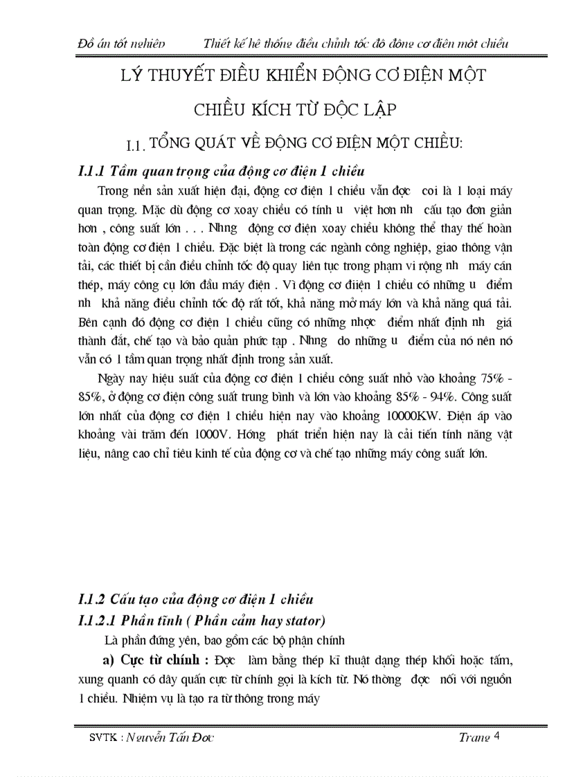 image for page Thiết kế hệ thống điều chỉnh động cơ điện một chiều