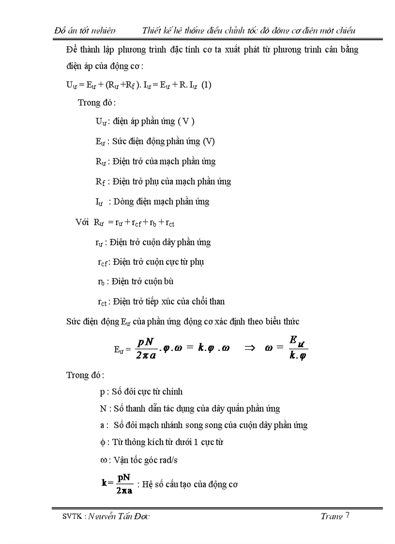 image for page Thiết kế hệ thống điều chỉnh động cơ điện một chiều