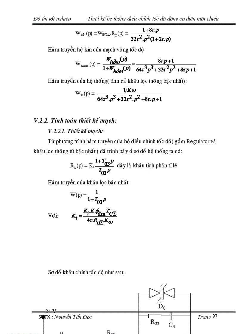 image for page Thiết kế hệ thống điều chỉnh động cơ điện một chiều