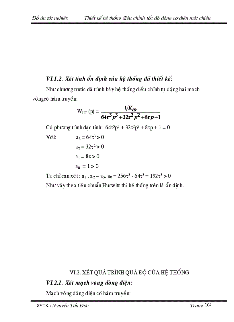image for page Thiết kế hệ thống điều chỉnh động cơ điện một chiều
