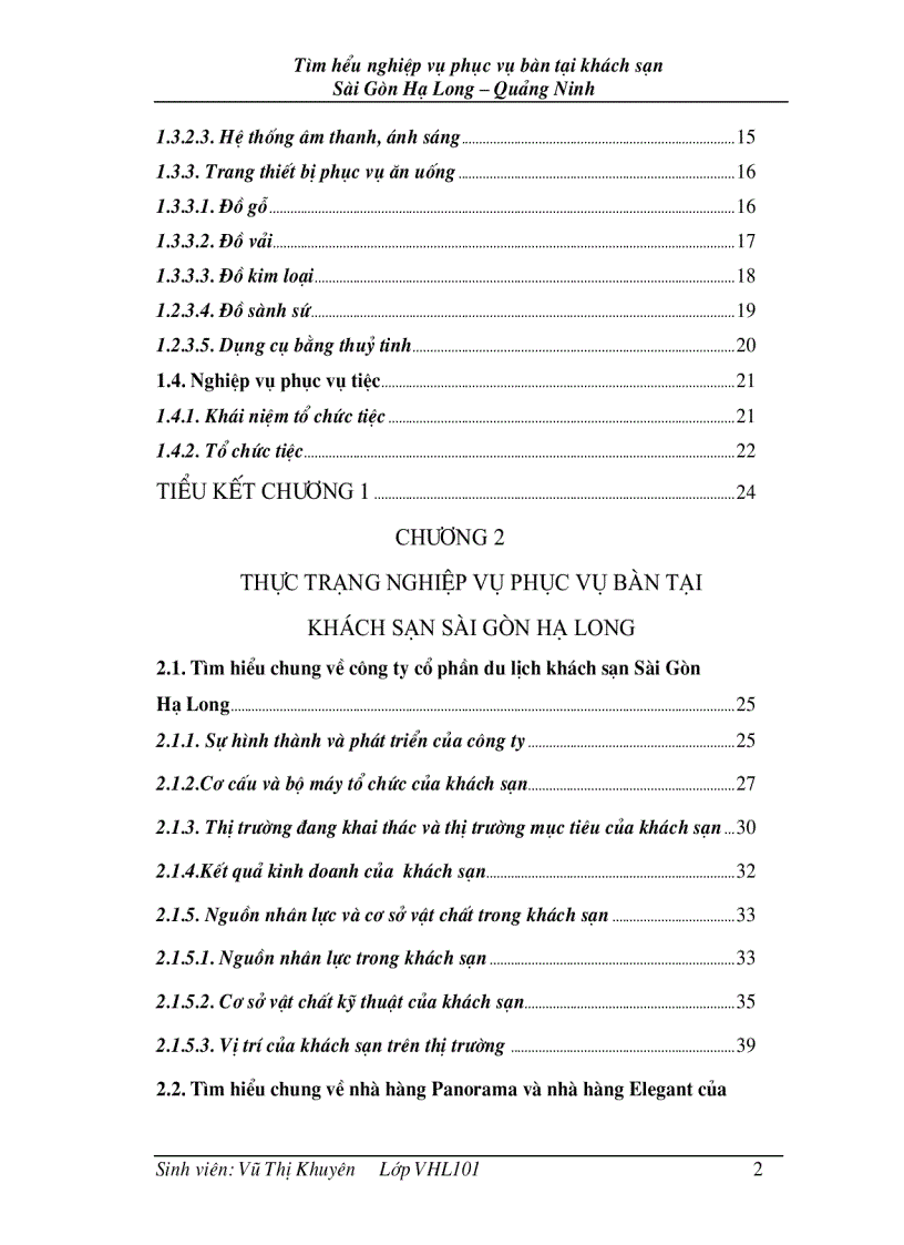 image for page Tìm hiểu nghiệp vụ phục vụ bàn tại khách sạn Sài Gòn Hạ Long