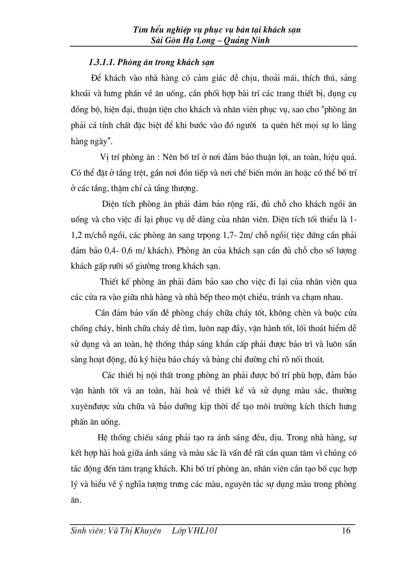 image for page Tìm hiểu nghiệp vụ phục vụ bàn tại khách sạn Sài Gòn Hạ Long