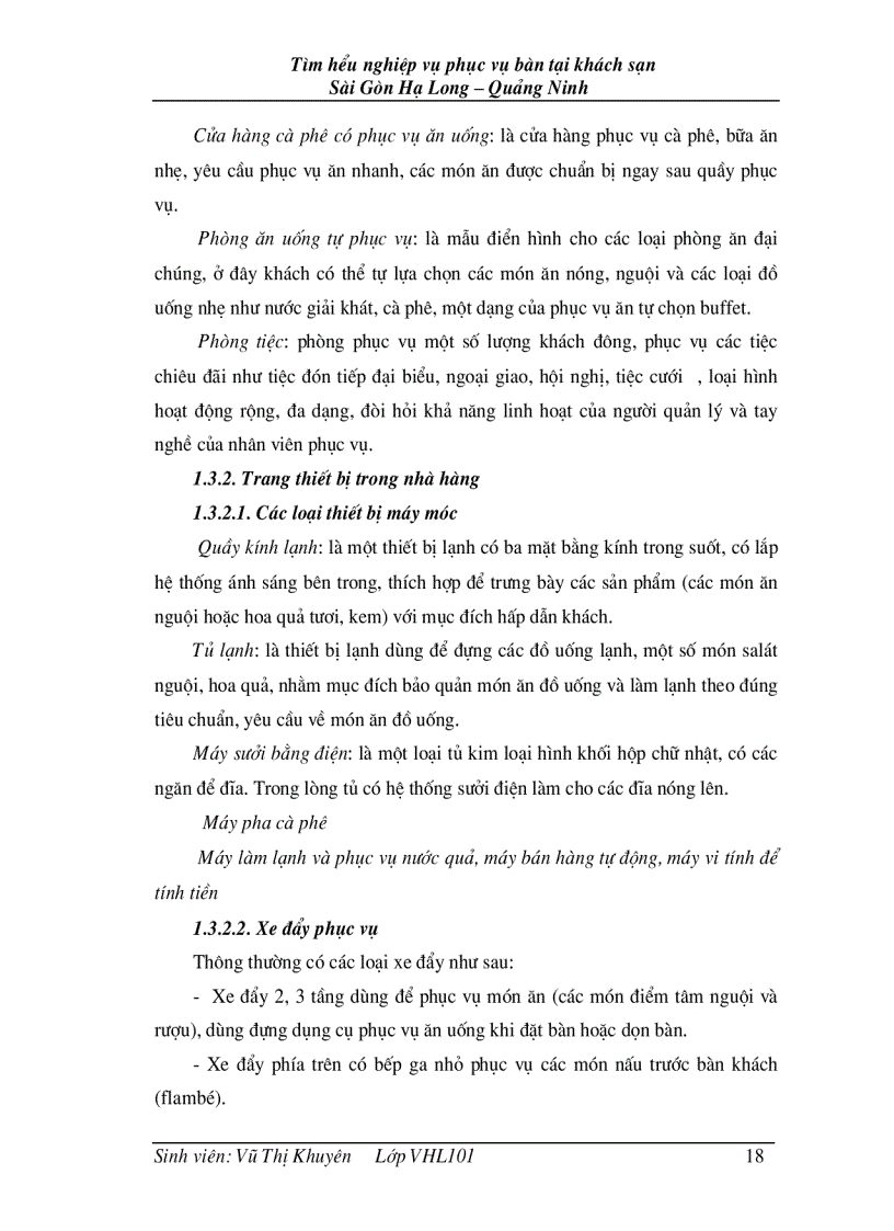 image for page Tìm hiểu nghiệp vụ phục vụ bàn tại khách sạn Sài Gòn Hạ Long