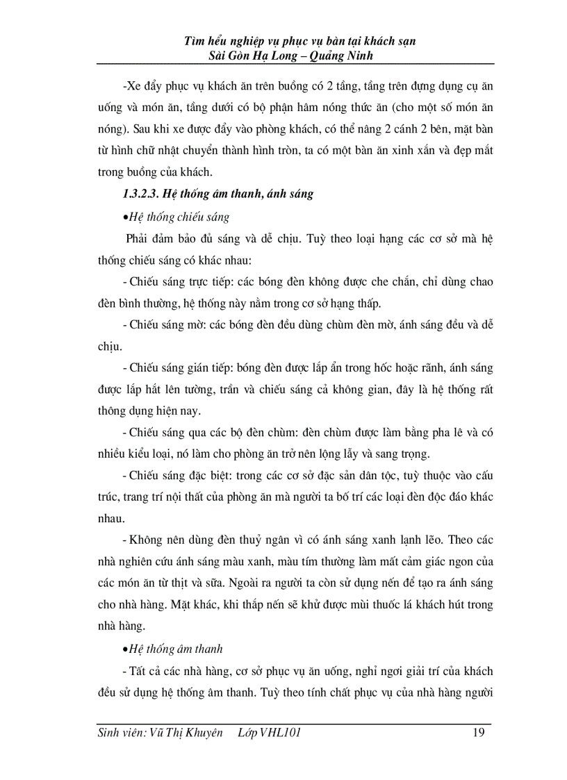 image for page Tìm hiểu nghiệp vụ phục vụ bàn tại khách sạn Sài Gòn Hạ Long