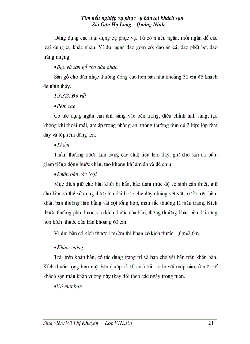 image for page Tìm hiểu nghiệp vụ phục vụ bàn tại khách sạn Sài Gòn Hạ Long