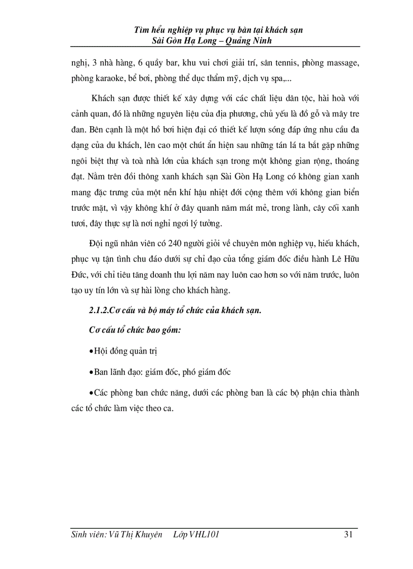 image for page Tìm hiểu nghiệp vụ phục vụ bàn tại khách sạn Sài Gòn Hạ Long