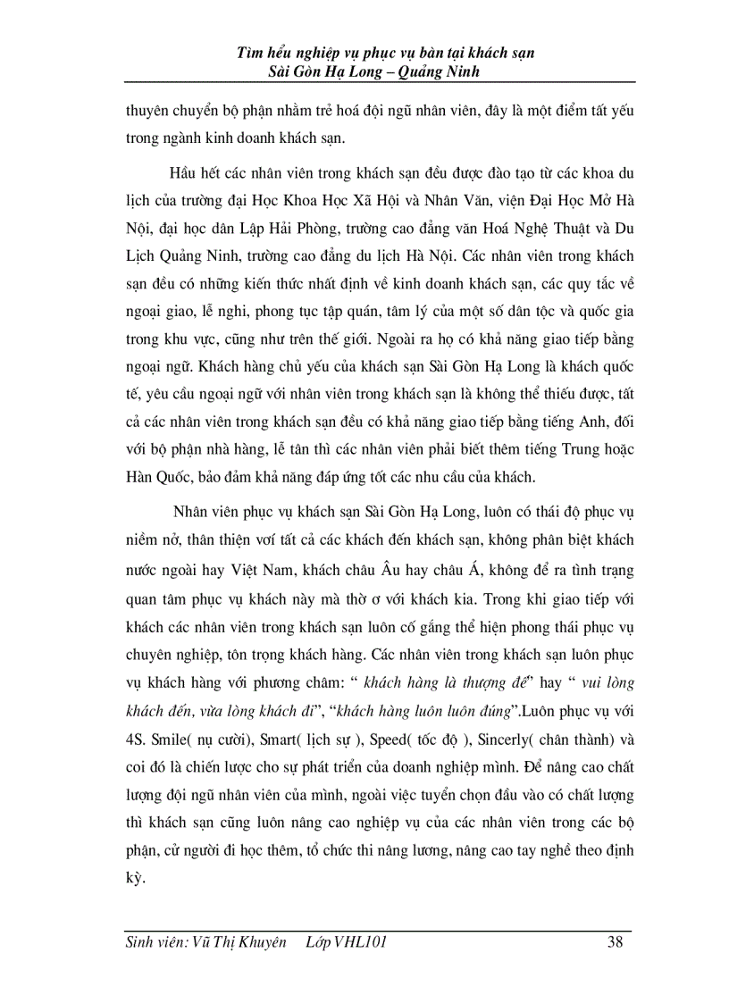 image for page Tìm hiểu nghiệp vụ phục vụ bàn tại khách sạn Sài Gòn Hạ Long