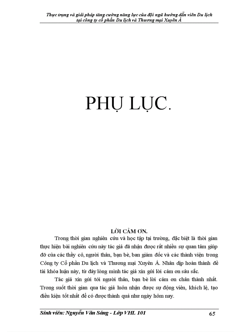 image for page Thực trạng và giải pháp tăng cường năng lực của đội ngũ Hướng Dẫn Viên Du Lịch tại công ty cổ phần Du lịch và Thương mại Xuyên Á