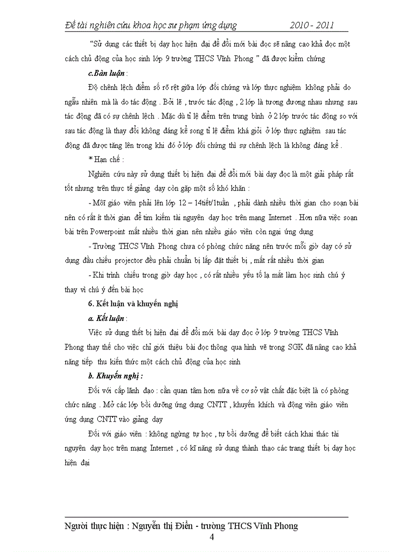 image for page Ứng dụng thiết bị dạy học hiện đại để đổi mới bài dạy đọc tiếng Anh 9