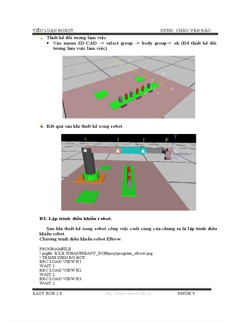 image for page Mô phỏng robot bằng phần mềm Easy Rob 2 0