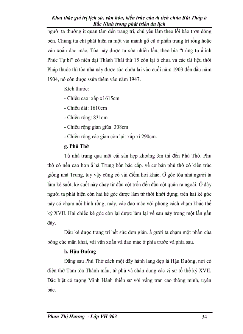 image for page Khai thác giá trị lịch sử văn hóa kiến trúc của di tích chùa Bút Tháp ở Bắc Ninh trong phát triển du lịch