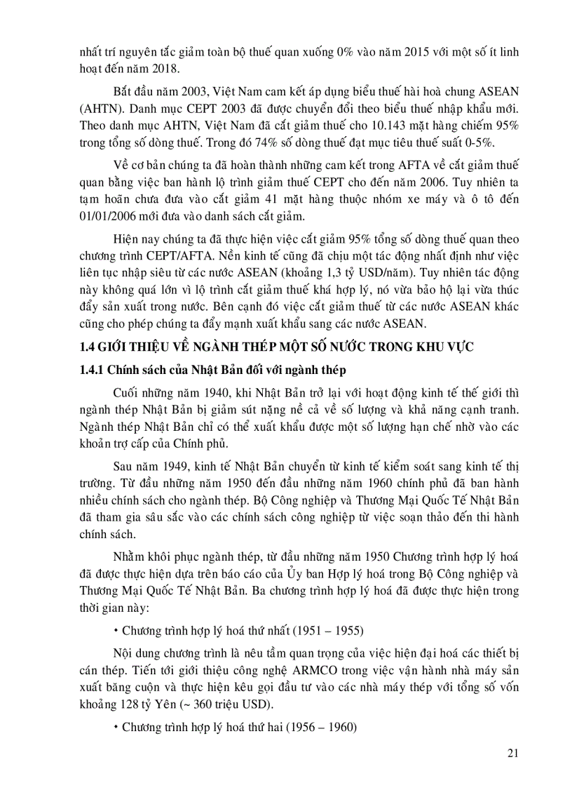 image for page Chiến lược tài chính của Tổng công ty thép Việt Nam trong quá trình hội nhập khu vực mậu dịch tự do ASEAN AFTA