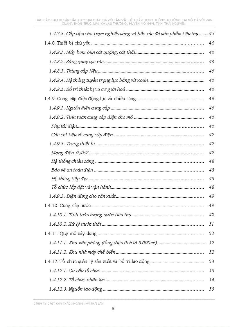 image for page Đánh giá dtm đầu tư khai thác đá vôi làm vật liệu xây dựng thông thường tại mỏ đá vôi vạn xuân thôn trúc mai xã lâu thượng huyện võ nhai tỉnh thái nguyên