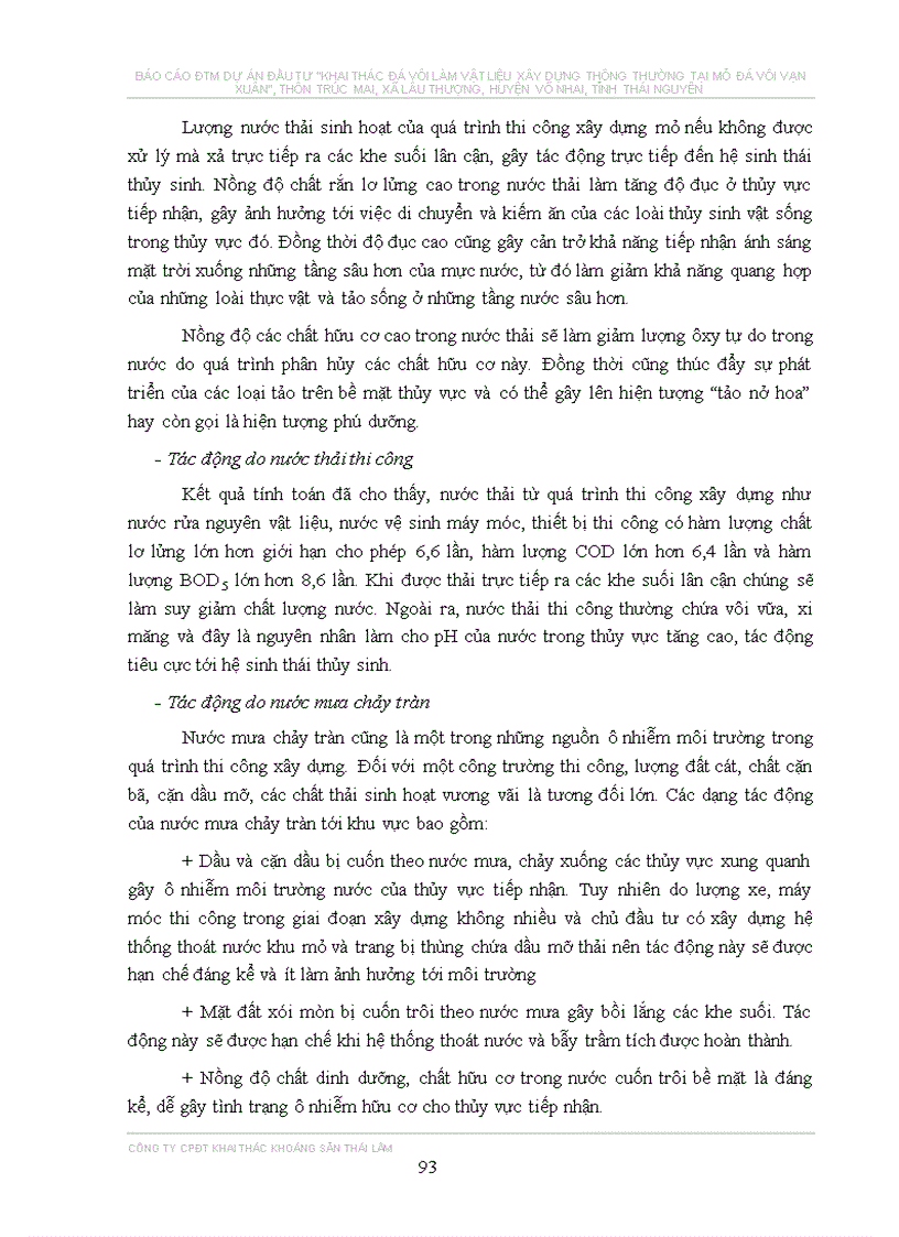 image for page Đánh giá dtm đầu tư khai thác đá vôi làm vật liệu xây dựng thông thường tại mỏ đá vôi vạn xuân thôn trúc mai xã lâu thượng huyện võ nhai tỉnh thái nguyên