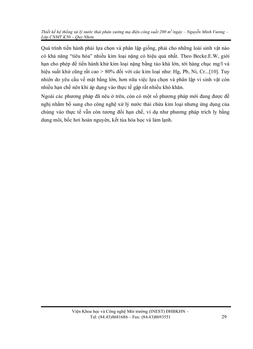 image for page Thiết kế hệ thống xử lý nước thải phân xưởng mạ điện công suất 200 m3 ngày