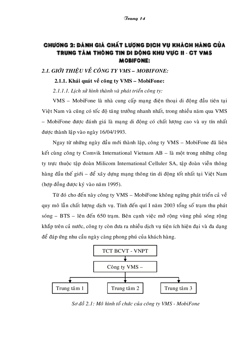image for page Giải pháp nâng cao chất lượng dịch vụ di động của Trung tâm thông tin di động khu vực II Công ty VMS Mobiphone