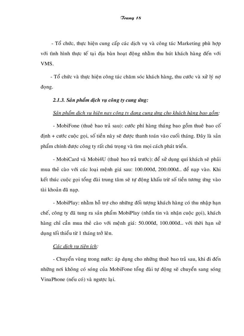 image for page Giải pháp nâng cao chất lượng dịch vụ di động của Trung tâm thông tin di động khu vực II Công ty VMS Mobiphone