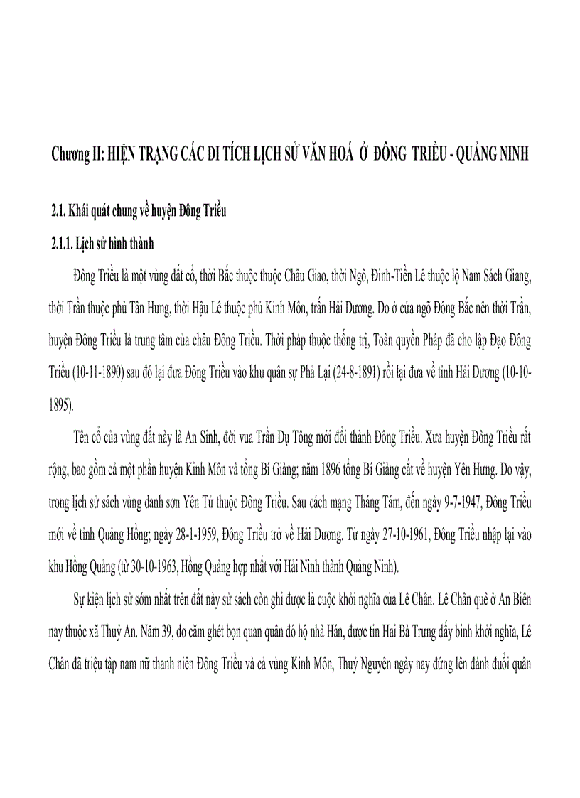 image for page Tìm hiểu các di tích lịch sử văn hoá ở huyện Đông Triều Quảng Ninh phục vụ cho phát triển du lịch