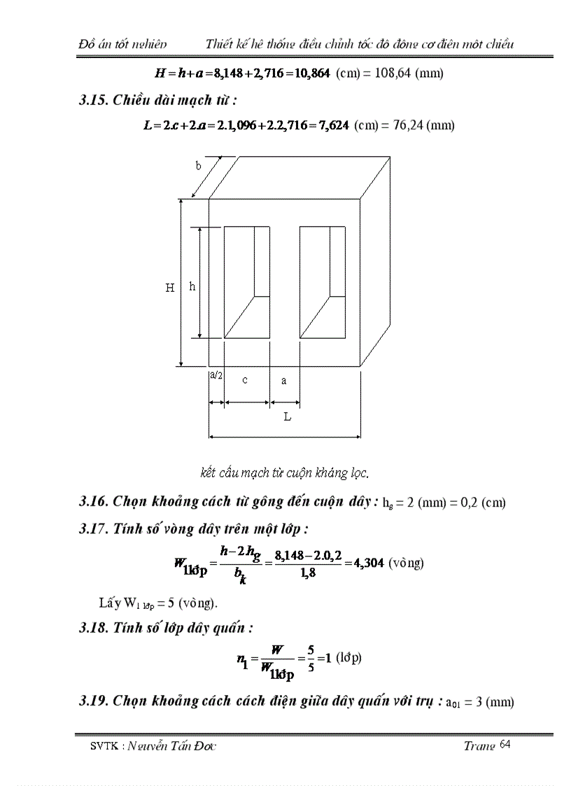 image for page Thiết kế hệ thống điều chỉnh tốc độ động cơ điện 1 chiều