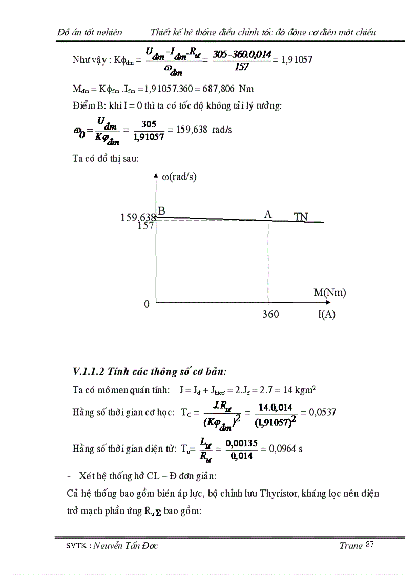 image for page Thiết kế hệ thống điều chỉnh tốc độ động cơ điện 1 chiều